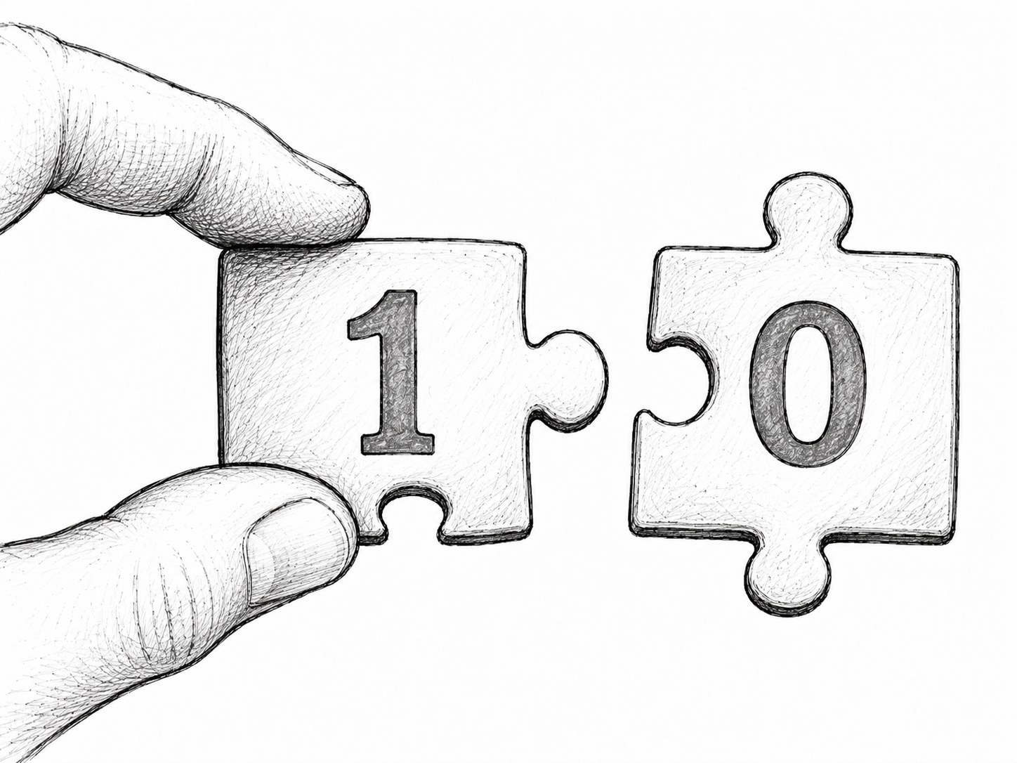 Two jigsaw pieces, a